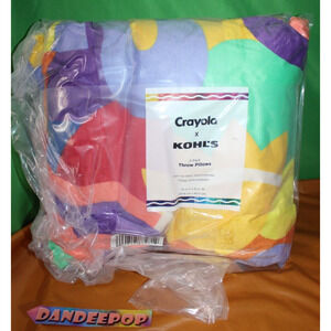 Crayola Kohl's Collaboration 2 Pack Faux Fur Abstract Throw Pillows 16 x 16